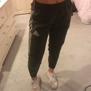 Adidas army green joggers